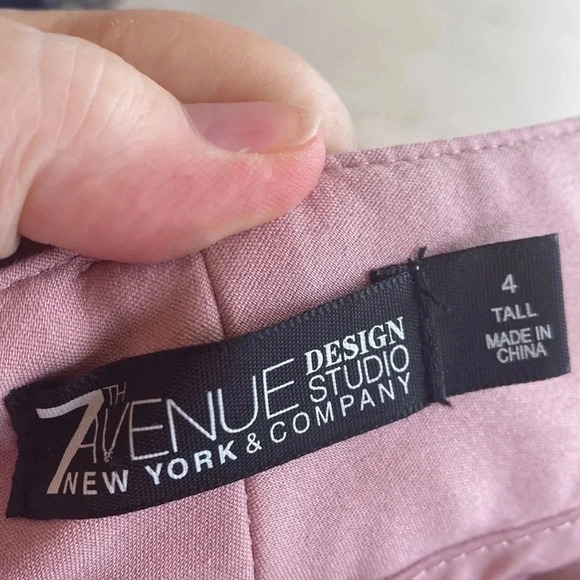 7th Avenue Design Studio Dusty Pink office Trouser Pants - Picture 5 of 7